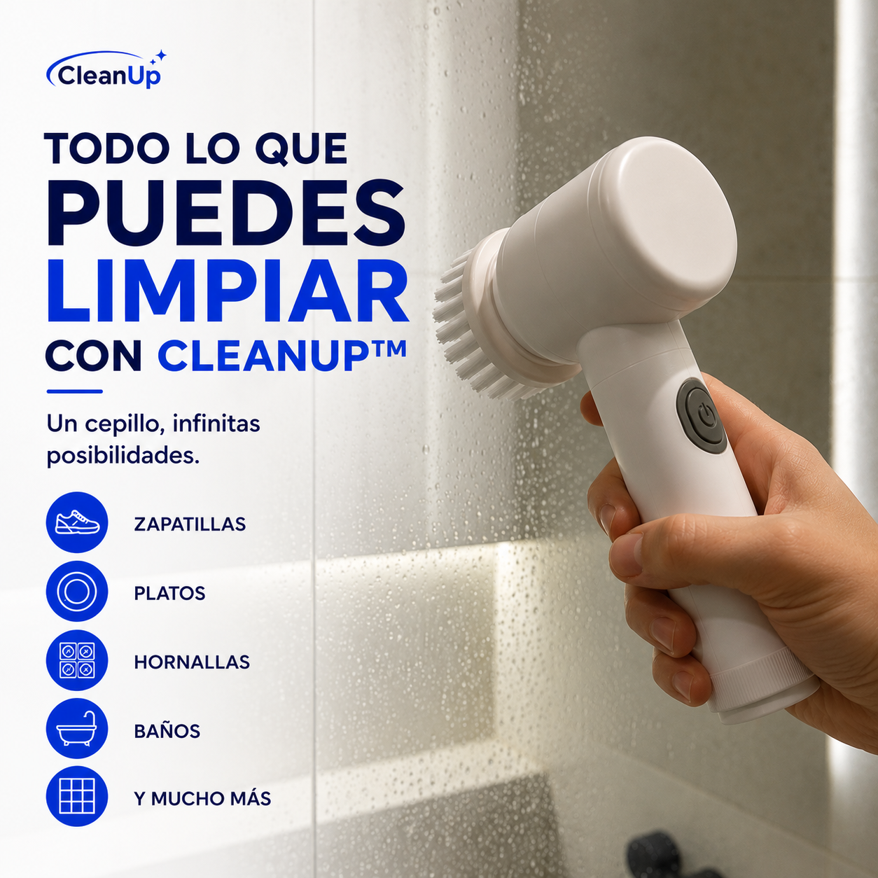 CleanUp™Cepillo Eléctrico Inalámbrico 3 en 1
